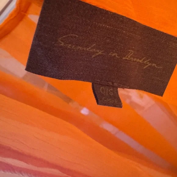 Sunday in Brooklyn Sheer Longline Cami in Orange - O/S - Picture 8 of 13